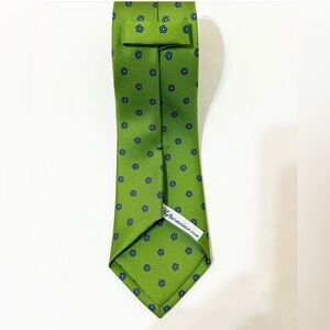 Petronius 1926 Green Blue Floral Knit Wool Silk Necktie Tie Made in Italy